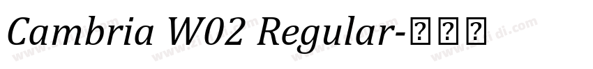 Cambria W02 Regular字体转换